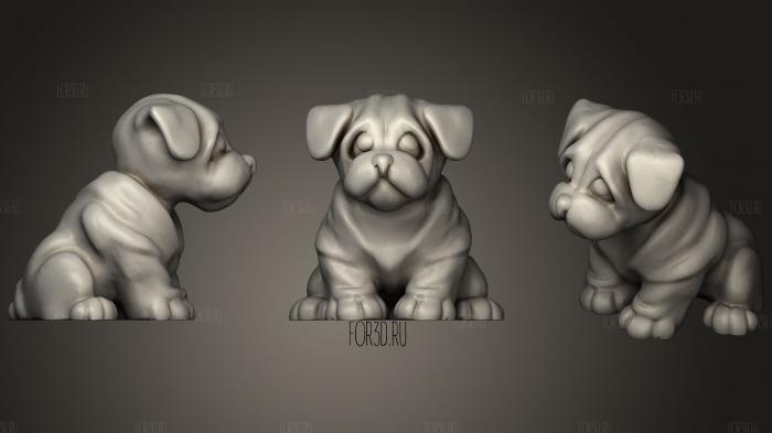 Small dog stl model for CNC